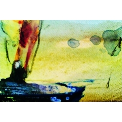 Detailansicht: Unikat von Paul Kaminski, "Menschen im Watt", ca. 80 x 120 cm