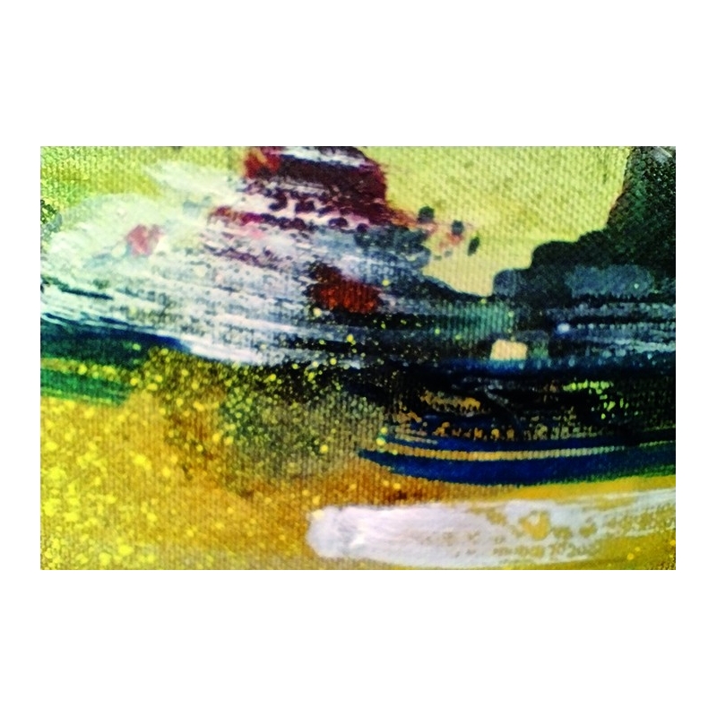 Detailansicht: Unikat von Paul Kaminski, "Menschen im Watt", ca. 80 x 120 cm