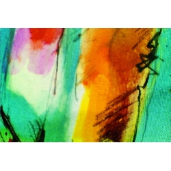 Detailansicht: Unikat von Paul Kaminski, "Menschen im Watt", ca. 80 x 120 cm