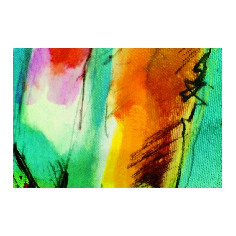 Detailansicht: Unikat von Paul Kaminski, "Menschen im Watt", ca. 80 x 120 cm