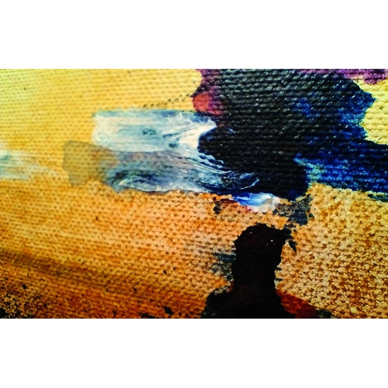 Detailansicht - Unikat: Gemälde von Paul Kaminski, "Menschen im Watt", ca. 90 x 140 cm