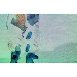 Detailansicht - Unikat: Gemälde von Paul Kaminski, "Menschen im Watt", ca. 90 x 140 cm