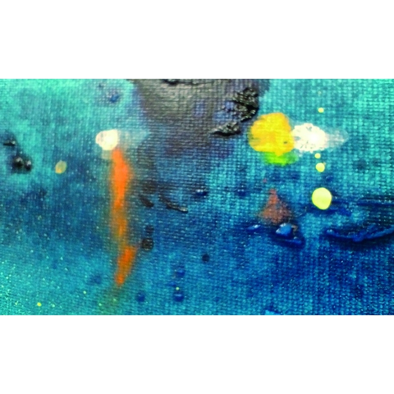 Detailansicht: Unikat von Paul Kaminski, "Menschen im Watt", ca. 90 x 150 cm