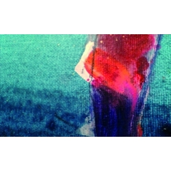 Detailansicht: Unikat von Paul Kaminski, "Menschen im Watt", ca. 90 x 150 cm