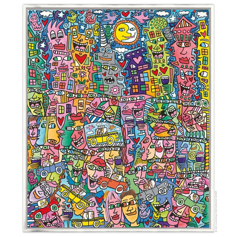 James Rizzi "GETTING THE MOST OF LIFE", 2D Original, Pigmentdruck auf Leinwand