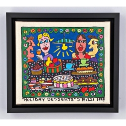 James Rizzi Original Bild auf Leinwand kaufen *Holiday Desserts*, im Rahmen