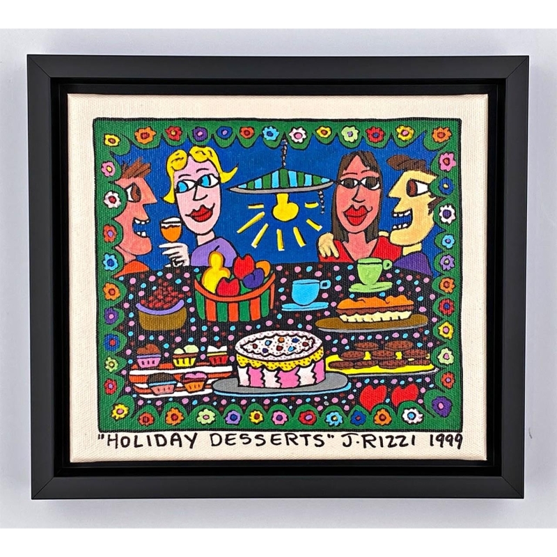 James Rizzi Original Bild auf Leinwand kaufen *Holiday Desserts*, im Rahmen