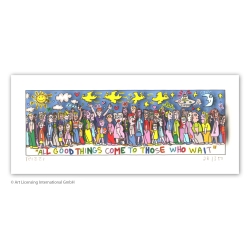 Original- 3D- Bild "All Good Things Come To Those Who Wait" von James Rizzi mit Zertifikat