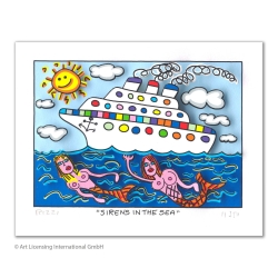James Rizzi 3D Bild kaufen "Sirens In The Sea" mit Zertifikat