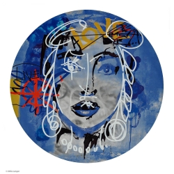 Original Bild von Ulrike Langen - Tondo "Life is Love" mit Zertifikat