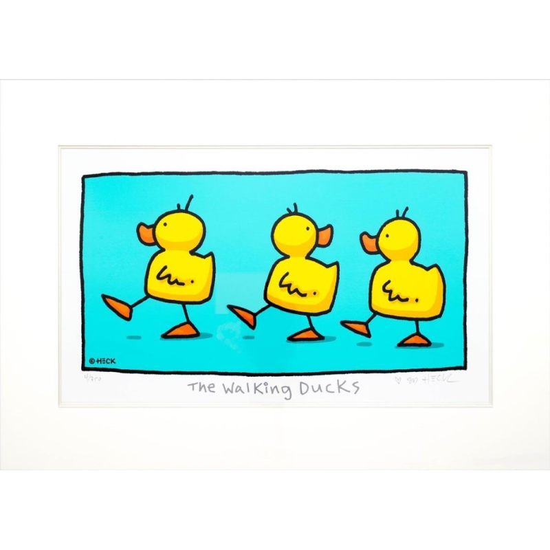 Original Bild "The Walking Ducks" von Ed Heck, mit Zertifikat