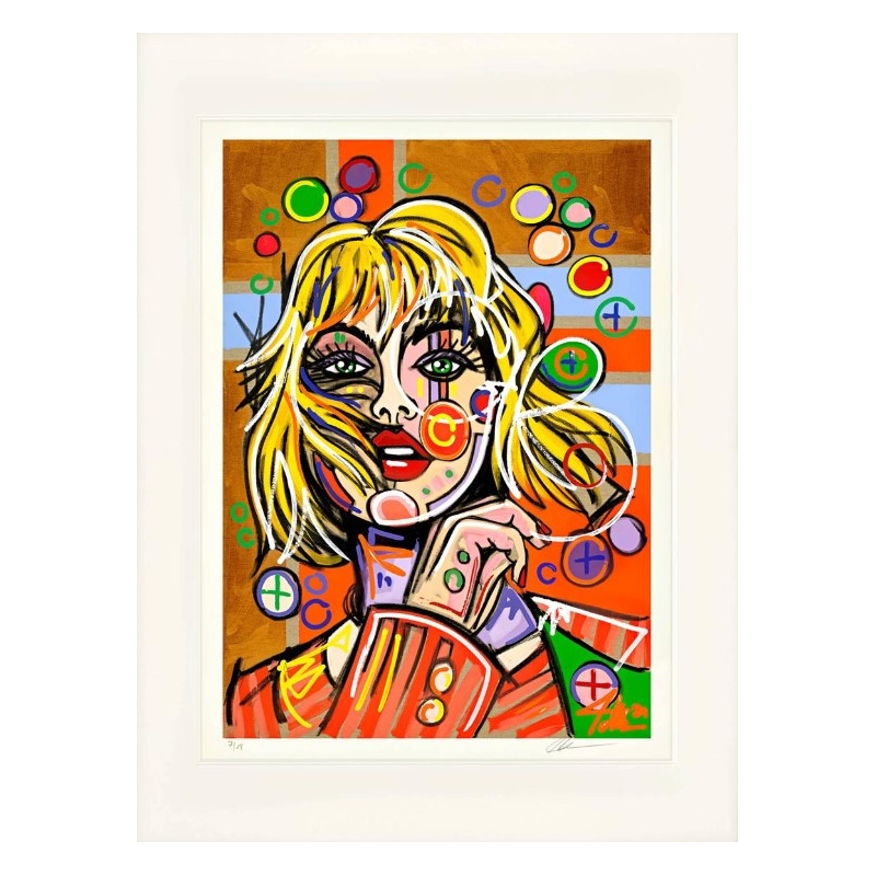 Original Bild von David Tollmann "Kiss in the wind" (Bütten) mit Zertifikat