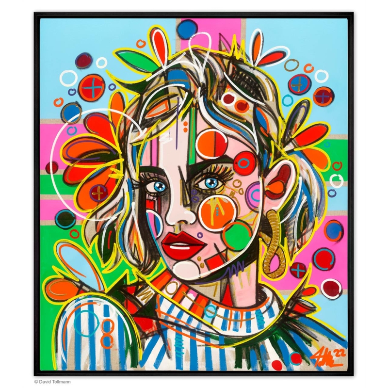 Original Bild von David Tollmann "Candy Land" (Handüberarbeitet) im Rahmen, mit Zertifikat