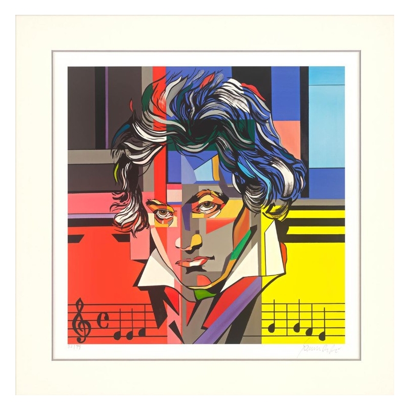 Original Bild von Martin Sonnleitner "Beethoven Pop" (Bütten) mit Zertifikat