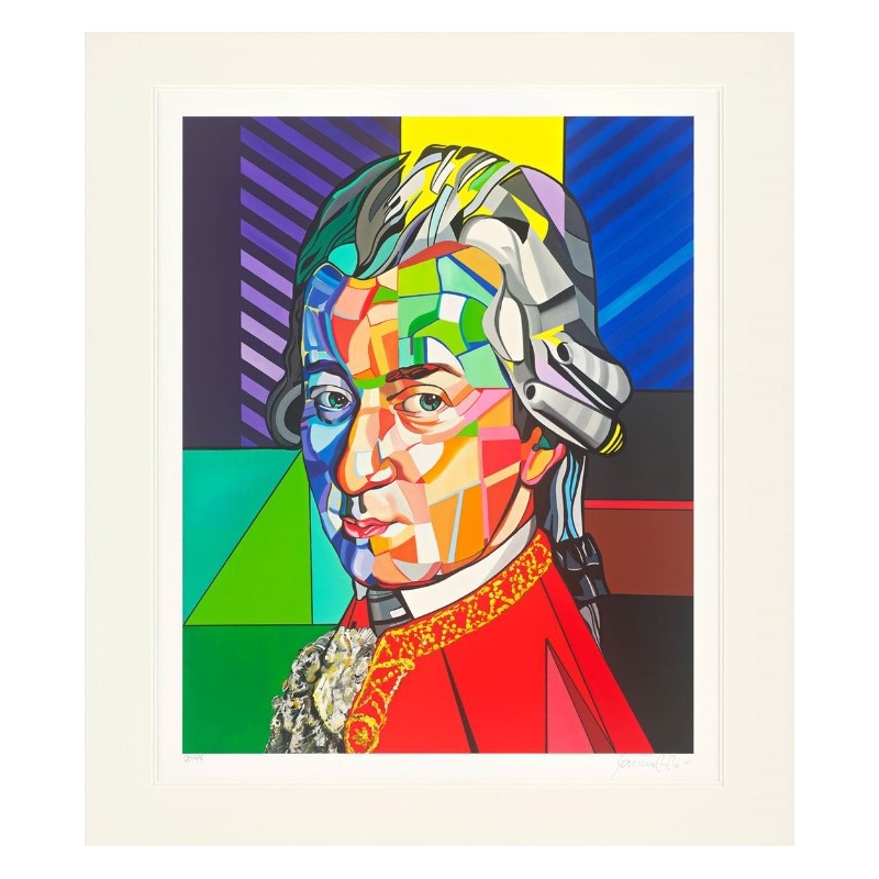 Original Bild von Martin Sonnleitner "Mozart Pop" (Bütten) mit Zertifikat
