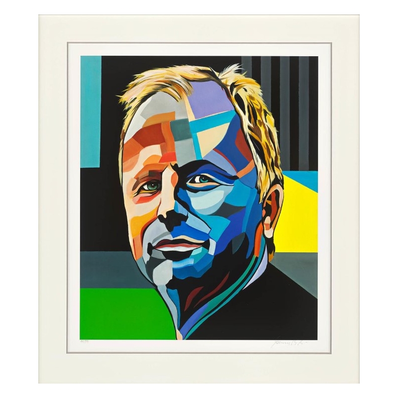 Original Bild von Martin Sonnleitner "O Pop" (Grönemeyer, Bütten) mit Zertifikat