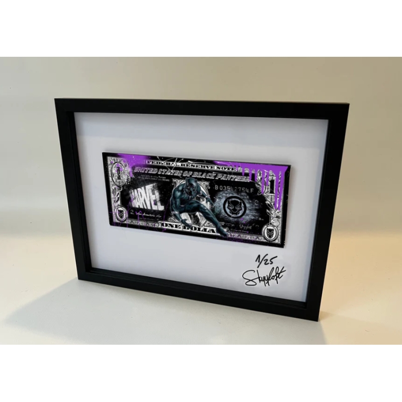 Original: SKYLOFT | BLACK PANTHER DOLLAR, inklusive Objektrahmen mit Museumsglas