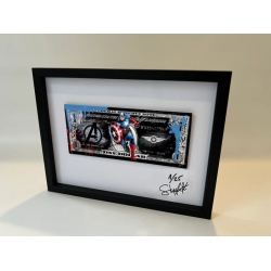 Original: SKYLOFT | CAPTAIN AMERICA DOLLAR, inklusive Objektrahmen mit Museumsglas