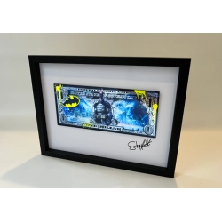 Original: SKYLOFT | GOTHAM CITY BATMAN DOLLAR, inklusive Objektrahmen mit Museumsglas