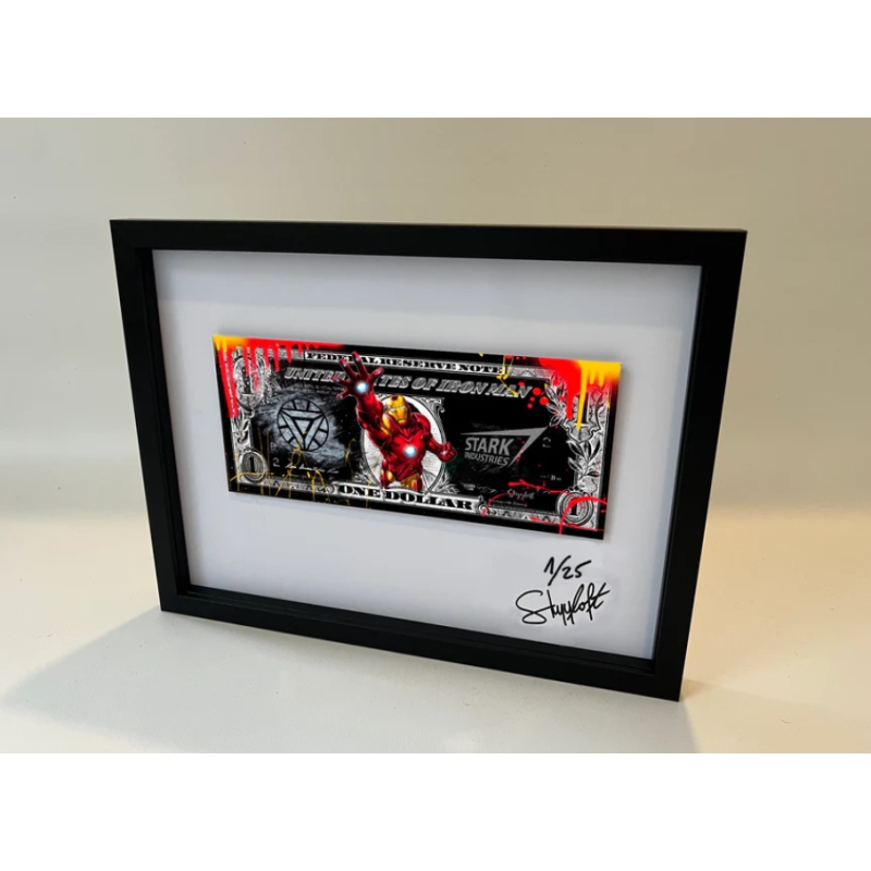 Original: SKYLOFT | IRON MAN DOLLAR, inklusive Objektrahmen mit Museumsglas