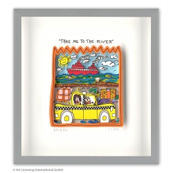 James Rizzi Original 3D Bild kaufen Take me to the River inkl. Rahmen Alu-Seidenmatt
