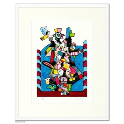 Original Bild "Der Zug durch das Rote Meer" von Otmar Alt - Kunst mit Zertifikat kaufen