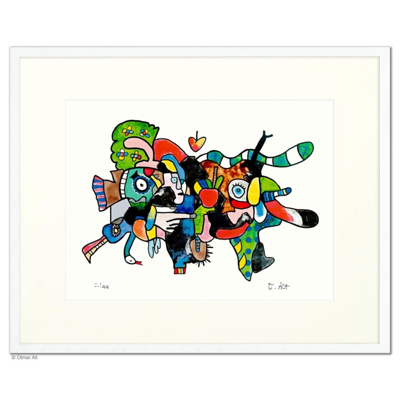 Original Bild "Vertreibung aus dem Paradies" von Otmar Alt - Kunst mit Zertifikat kaufen