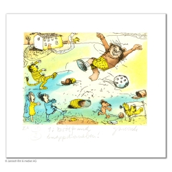Original Bild "1 zu zwölf und knapp daneben" von Janosch - Kunst mit Zertifikat kaufen