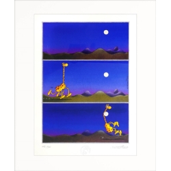 Mordillo, Guillermo: Giraffe and Moon, Original Bilder kaufen
