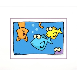 Original Bild "Cat Fish" von Ed Heck, mit Zertifikat