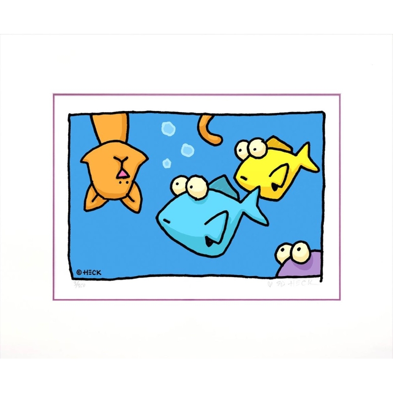 Original Bild "Cat Fish" von Ed Heck, mit Zertifikat