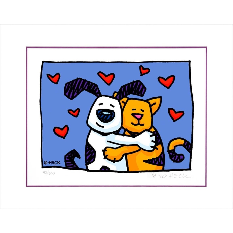 Original Bild "The Snuggle is Real" von Ed Heck, mit Zertifikat