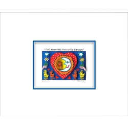 James Rizzi "The moon has fun with the sun" Original 3D Grafik Bild von James Rizzi kaufen