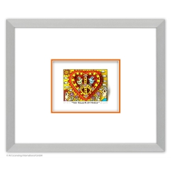 James Rizzi Original 3D Bild kaufen Rahmenbeispiel Alu-Seidenmatt