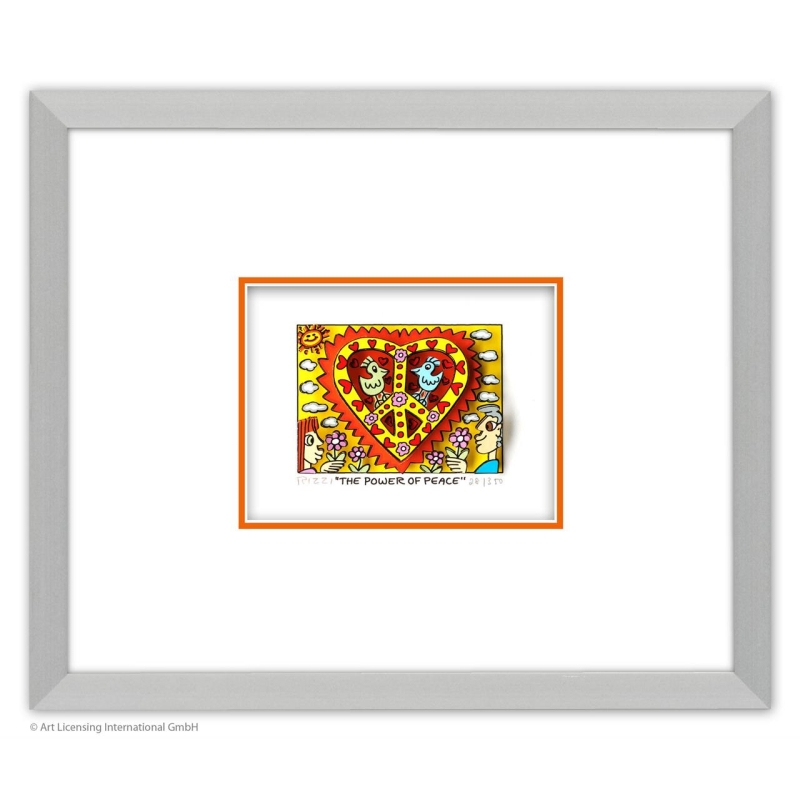 James Rizzi Original 3D Bild kaufen Rahmenbeispiel Alu-Seidenmatt