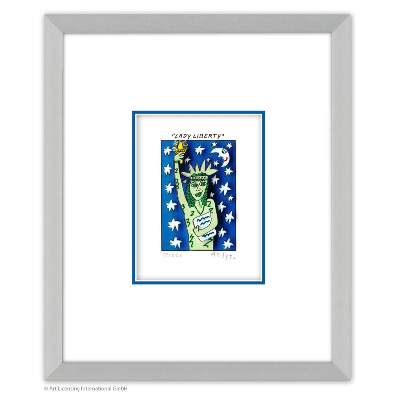 James Rizzi Original 3D Bild kaufen Rahmenbeispiel Alu-Seidenmatt