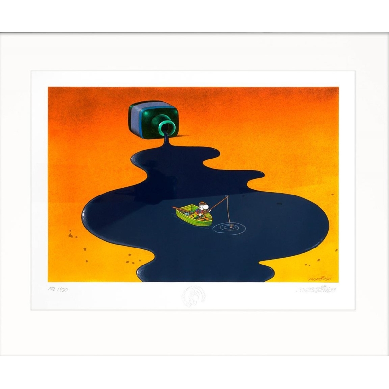 Mordillo, Guillermo: Fisherman on Ink Original Bilder kaufen