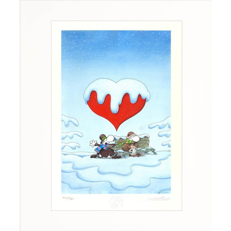 Mordillo, Guillermo: Snowy Heart Original Bilder kaufen