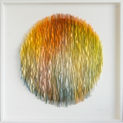 "Farbklang" 100x100 | 3D Papierobjekt von Gabriele Mierzwa | Unikat