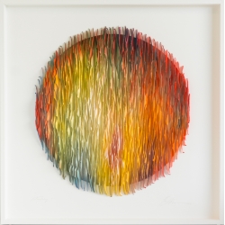 "Farbklang" 100x100 | 3D Papierobjekt von Gabriele Mierzwa | Unikat