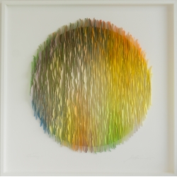 "Farbklang" 100x100 | 3D Papierobjekt von Gabriele Mierzwa | Unikat