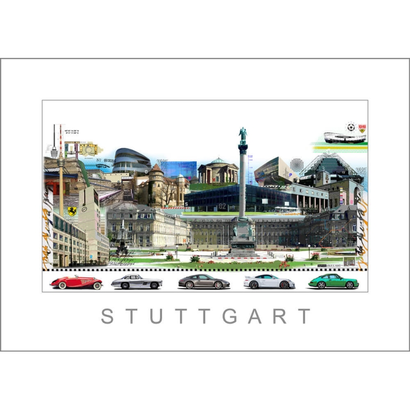Leslie Hunt Bilder kaufen Original "Stuttgart" Giclee