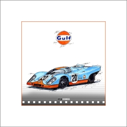 Leslie G. Hunt Original Bild Giclee Porsche 917 GULF kaufen