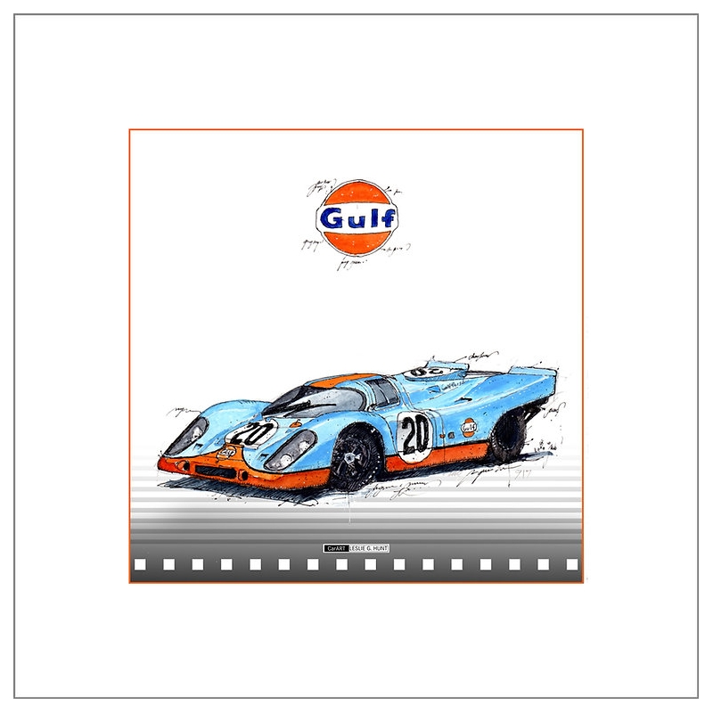 Leslie G. Hunt Original Bild Giclee Porsche 917 GULF kaufen