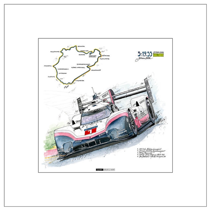 Leslie G. Hunt Original Bild Giclee Porsche 919 Hybrid evo kaufen