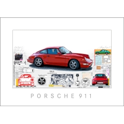Leslie Hunt Bilder kaufen Original "Porsche 911-964" klassisch Giclee