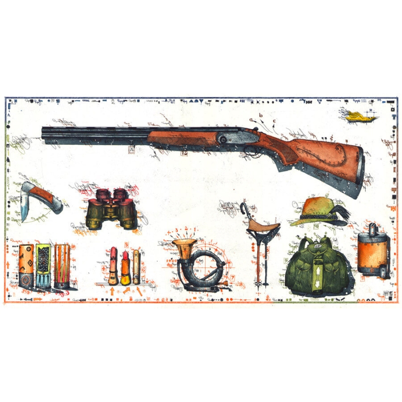 Original Bild vom Künstler Leslie G. Hunt "Waidmanns Heil II" mit oder ohne Rahmen kaufen