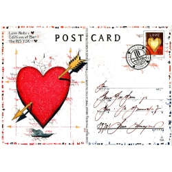 Original Bild vom Künstler Leslie G. Hunt "Postcard Love Note 1" mit oder ohne Rahmen kaufen