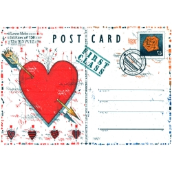 Original Bild vom Künstler Leslie G. Hunt "Postcard Love Note 2" mit oder ohne Rahmen kaufen