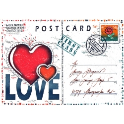 Original Bild vom Künstler Leslie G. Hunt "Postcard Love Note 3" mit oder ohne Rahmen kaufen